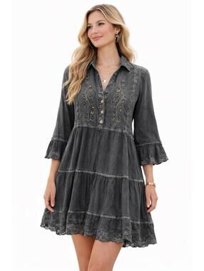 Young Threads Embroidered Dress Size XL Bohemian Festival Hippie Boho